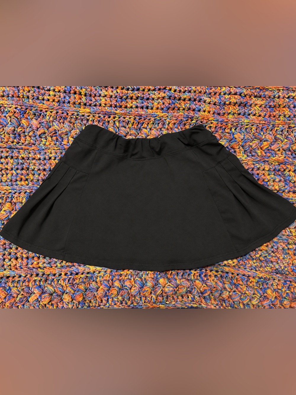 Women's Black tennis skort with hidden pockets 🖤🤍🩶